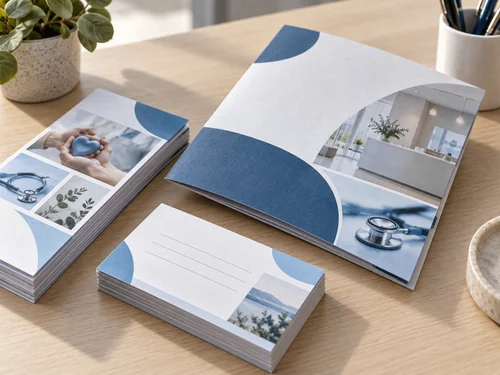 Printed clinic brochures and patient cards